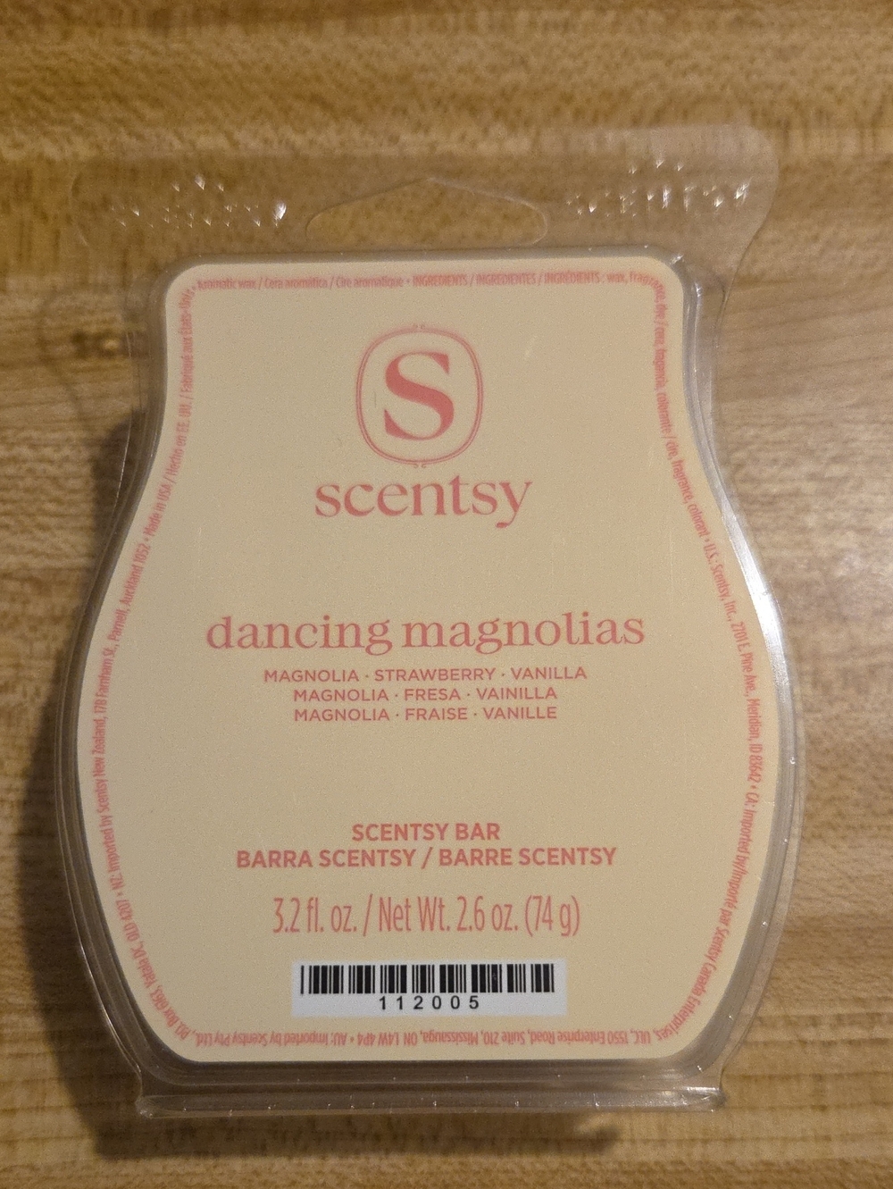 Scentsy Wax Bar in Cream and Soft Pink - Dancing Magnolias